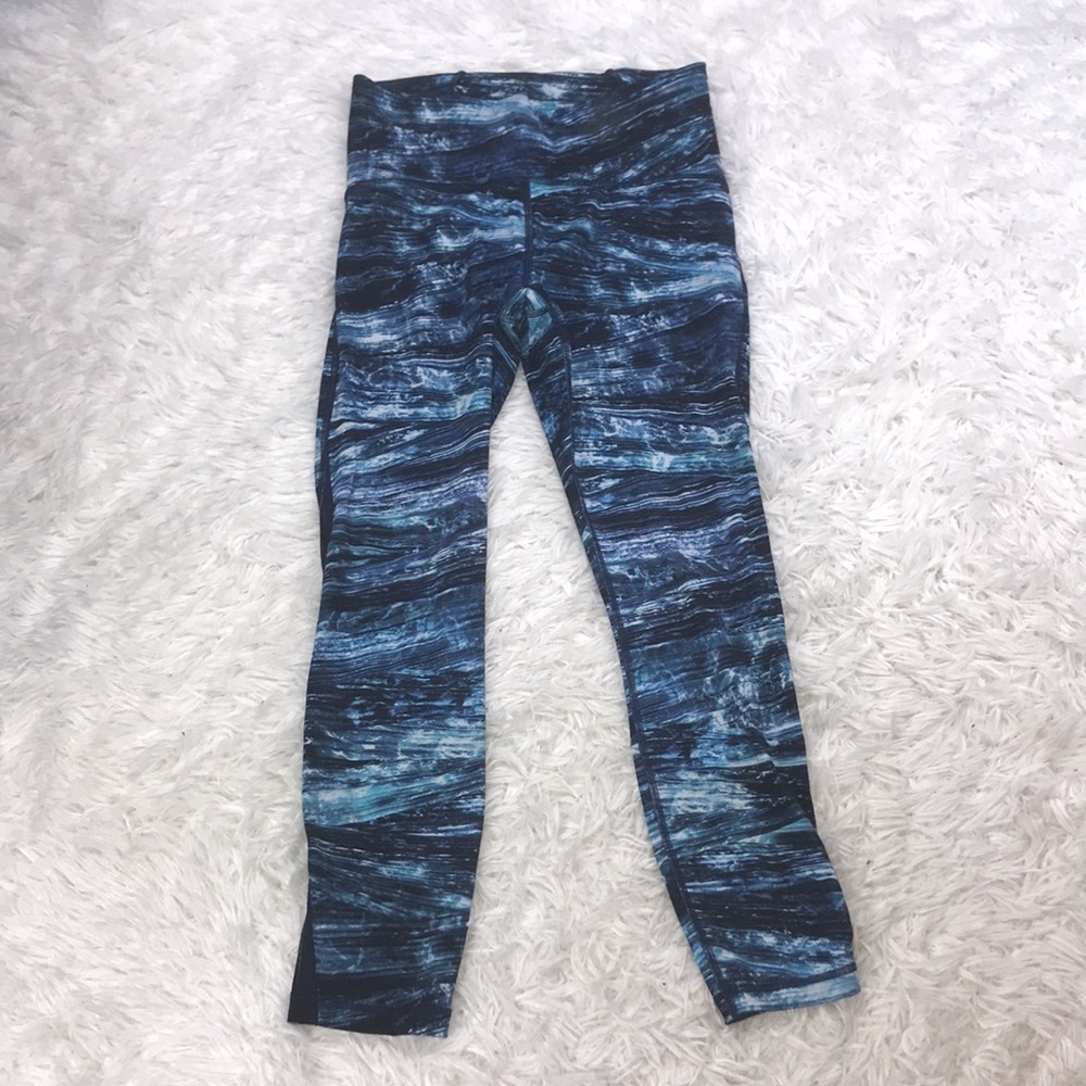 Lululemon Train Times 25" Shorelines Multi Blue